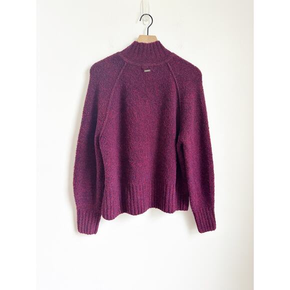 NWT Prana Blazing Star Purple Maroon Quarter Zip Pullover Sweater - Picture 3 of 4